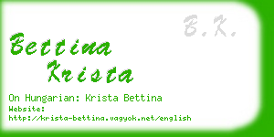 bettina krista business card